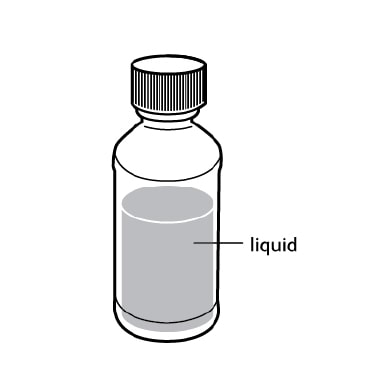 How to Take Quillivant XR Methylphenidate Step 2 (Figure B): Bottle with Liquid