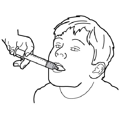 How to Take Quillivant XR Methylphenidate Step 8 & 9 (Figure L): Adminster Liquid Into Mouth Using Dosing Plunger